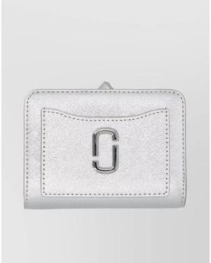 Marc Jacobs Leather Mini Compact Wallet - Grey
