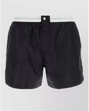 Bottega Veneta Nylon Swim Shorts Side Pocket Design - Blue