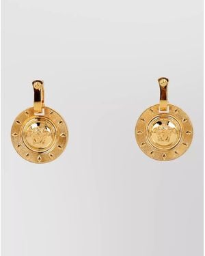 Versace Hammered Earrings - Metallic