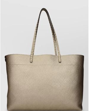 Fendi Leather Tote Bag - Natural