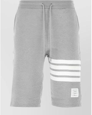 Thom Browne Cotton Jersey Drawstring Shorts - Grey