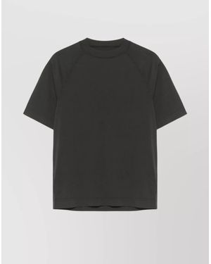 Circolo 1901 Crew Neck Cotton T-Shirt With Short Sleeves - Black