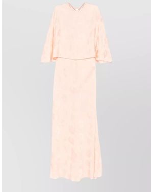 forte_forte Floral-Print Short-Sleeve Maxi Dress - Pink