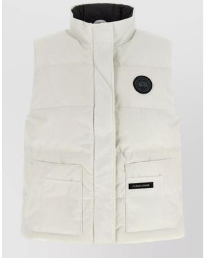 Canada Goose Legacy High Collar Vest Front Pockets - Natural