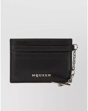 McQueen Leather Card Holder - Black