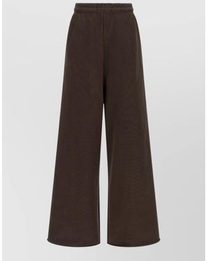Entire studios Wide-Leg Cotton Sweatpants - Brown