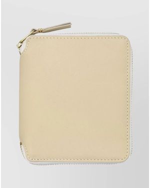 Comme des Garçons Leather Zip Around Wallet - Natural