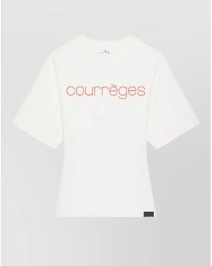 Courreges High Waist Mini Skirt Shiny Finish - White