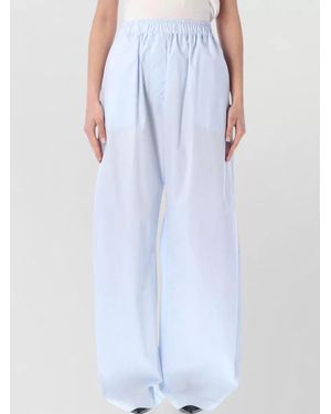 Thelatest Cotton Wide-Leg Pants - Blue