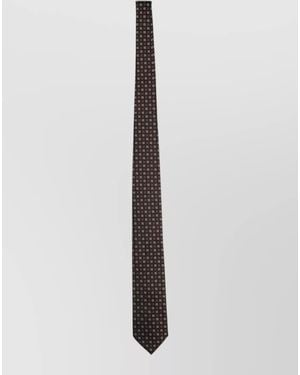 BOSS Regular Width Tie Patterned Lightweight Smooth - White