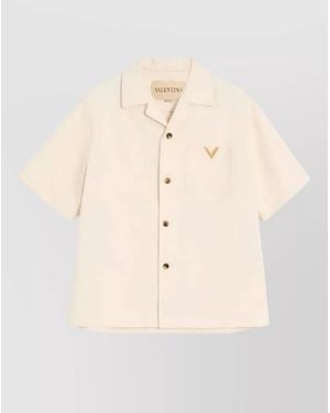 Valentino Denim Bowling Shirt - Natural