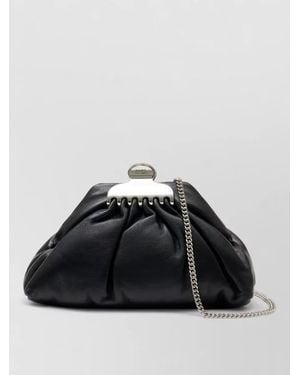 Marc Jacobs Small Claw Clip Leather Shoulder Bag - Black