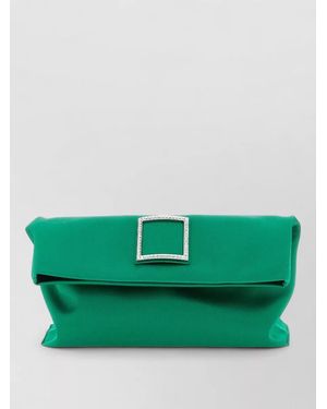 Roger Vivier Silk Clutch Bag - Green