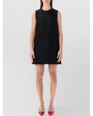 Prada Scuba Lace Mini Dress Sheath Silhouette - Black