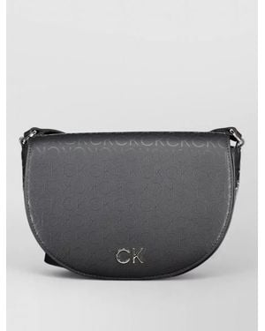 Calvin Klein Synthetic Leather Crossbody Bag - Grey
