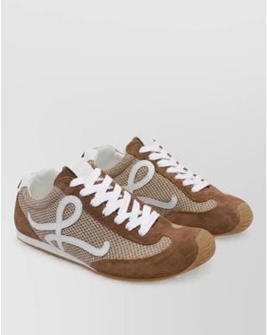 Loewe Leather Ballet Runner 2.0 Lace-Up Sneakers - Pink