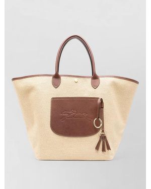 Longchamp Raffia Shoulder Bag - Natural
