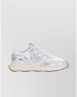 Pinko Leather Low-Top Trainers - White