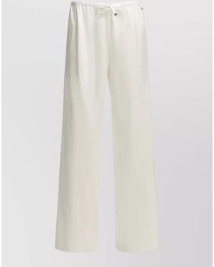 Herno Cotton Wide Leg Lightweight Pants - White