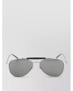 Saint Laurent Ysl Sl 864 Aviator Metal Sunglasses - Grey