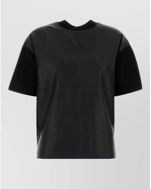 MM STUDIO Viscose Blend T-Shirt - Black
