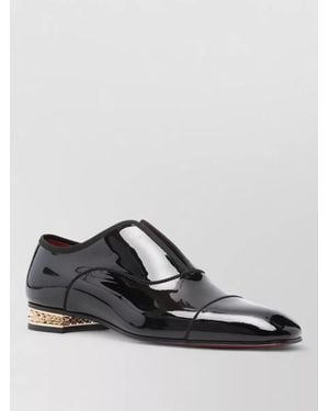Christian Louboutin Alphamale Rocks Patent Leather Oxfords - Black