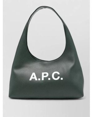 A.P.C. Shoulder Bag Single Top Handle Design - Green