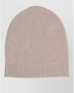 Fabiana Filippi Wool Silk Cashmere Alpaca Beanie - Natural