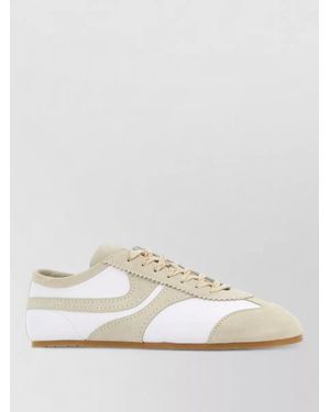 Dries Van Noten Leather Low-Top Trainers - Natural