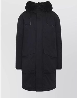 Moose Knuckles Dawson Parka With Detachable Fur Trim - Blue