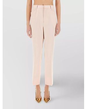Tom Ford Virgin Wool Straight-Leg Cropped Trousers - Pink
