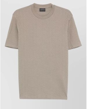 Emporio Armani Logo Cotton T Shirt Round Neck - White