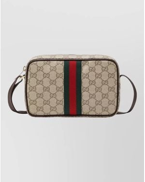 Gucci Coat Adjustable Strap And Front Stripe Detail - Multicolour