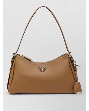 Prada Shoulder Bag Adjustable Strap Tone Hardware - Brown