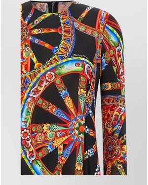 Dolce & Gabbana Printed Maxi Dress - Red