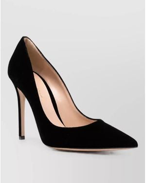 Gianvito Rossi Velvet Pointed-Toe Pumps - Black