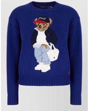 Polo Ralph Lauren Cotton Jumper Crew Neck Long Sleeves - Blue