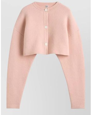 TOTEME Cropped Cardigan - Pink