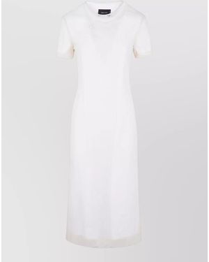 Simone Rocha Embroidered Layered Cotton Midi Dress - White