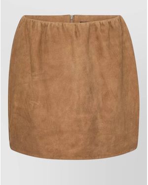 ROTATE BIRGER CHRISTENSEN Suede Mini Skirt - Brown