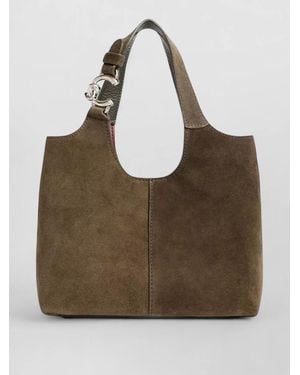 Coccinelle Calf Suede Leather Shoulder Bag - Brown