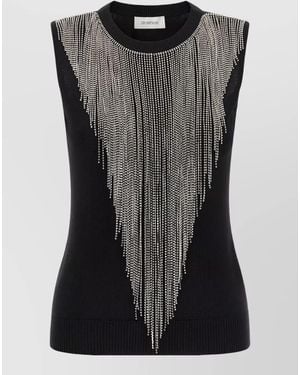 Sportmax Virgin Wool Knitted Top - Black