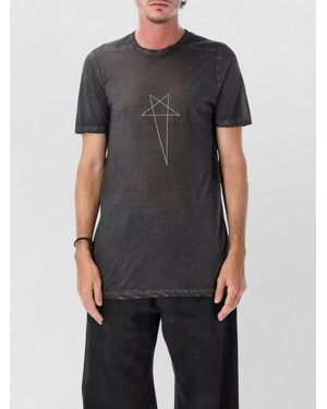Rick Owens Cotton Semi-Sheer Short-Sleeve T-Shirt - Black