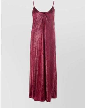 Lardini Velvet Maxi Dress - Red