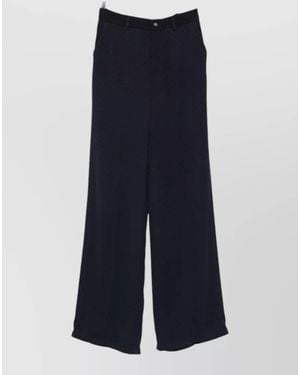 Gucci Silk Wide-Leg Trousers - Blue