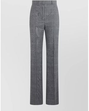 Max Mara High-Rise Wide-Leg Virgin Wool Suit Trousers - Grey