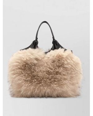 Gianni Chiarini Leather Tote Bag - Natural