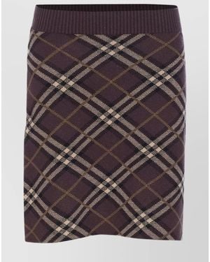 Burberry Cashmere Check Mini Skirt - Multicolour
