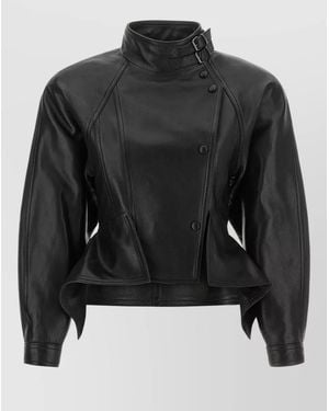 Balmain Lamb Leather Jacket - Black