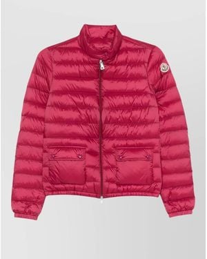 Moncler Short Down Jacket High Collar - Red